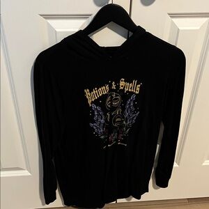 Torrid Harry Potter Black Long Sleeve Hooded Tee